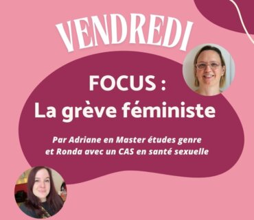 La grève féministe – charge contraceptive – par Adriane et Ronda
